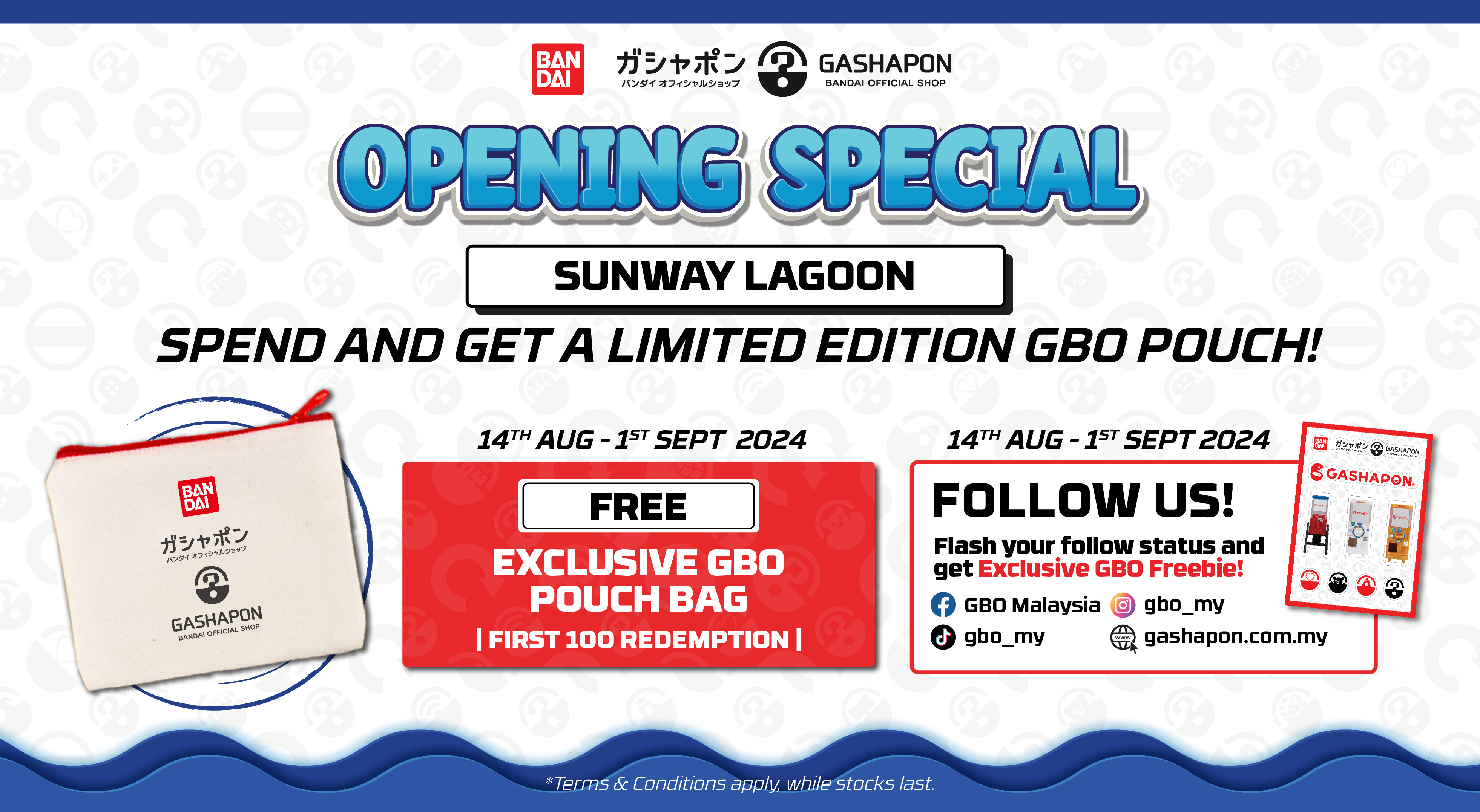 Opening Special: Limited GBO Pouch at Sunway Lagoon!